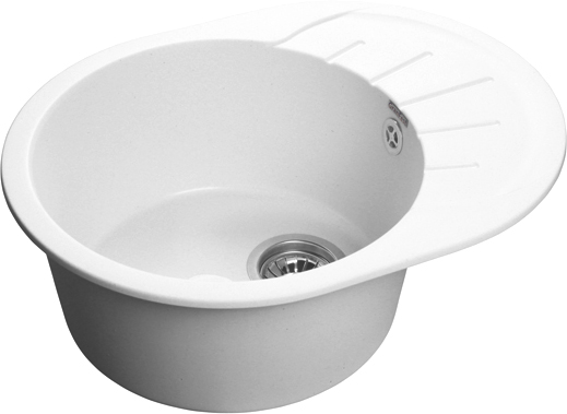 

Мойка кухонная GranFest Rondo R-580L иней, Белый, R-580L иней