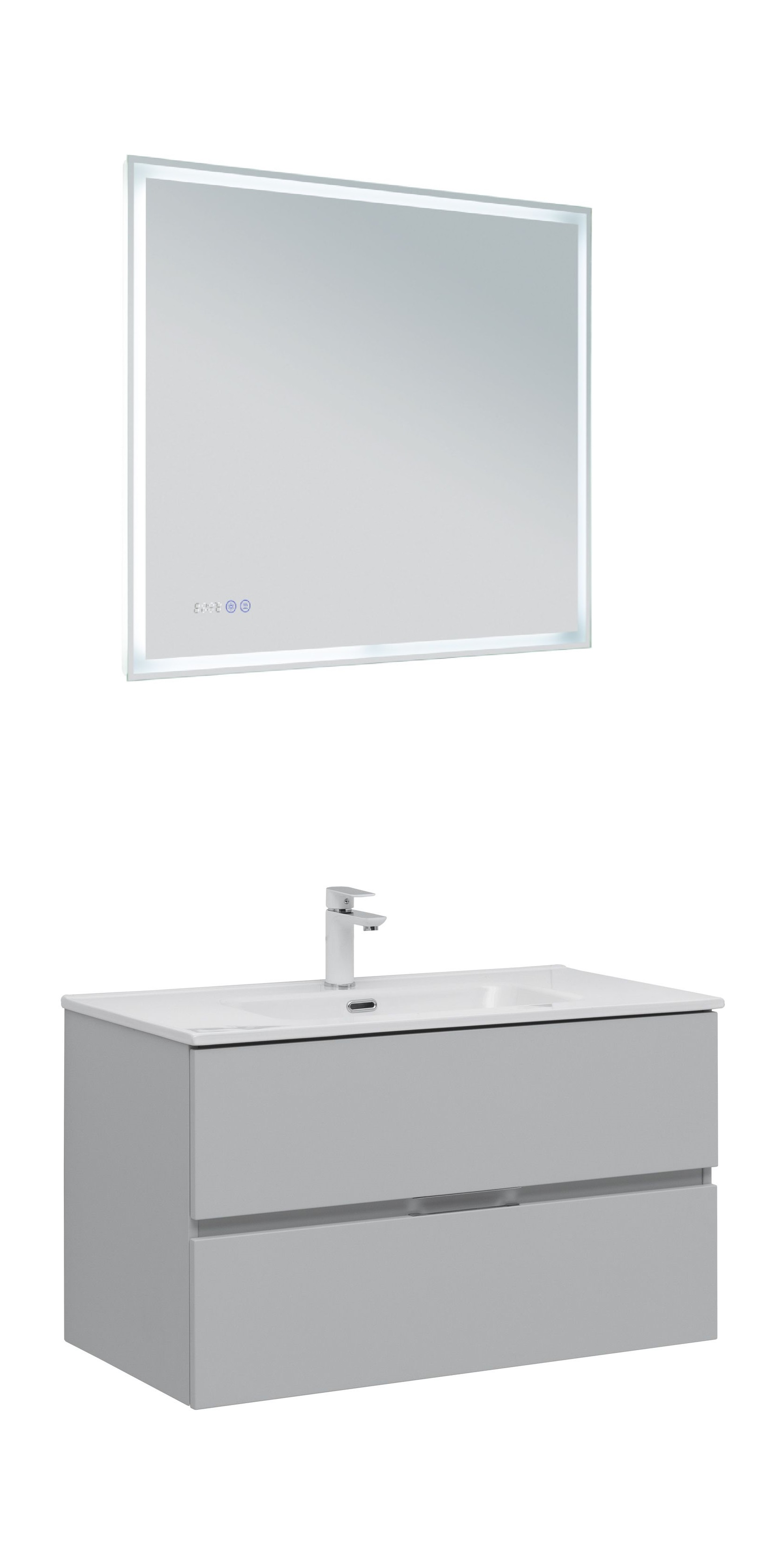 

Мебель для ванной Aquanet Алвита New 90 2 ящика, серая, Серый, Алвита New 90