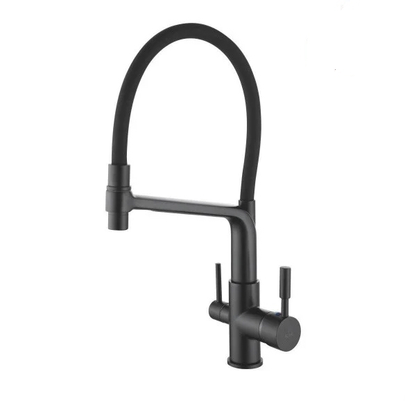 

Смеситель для кухонной мойки Rose R658H черный, R658H
