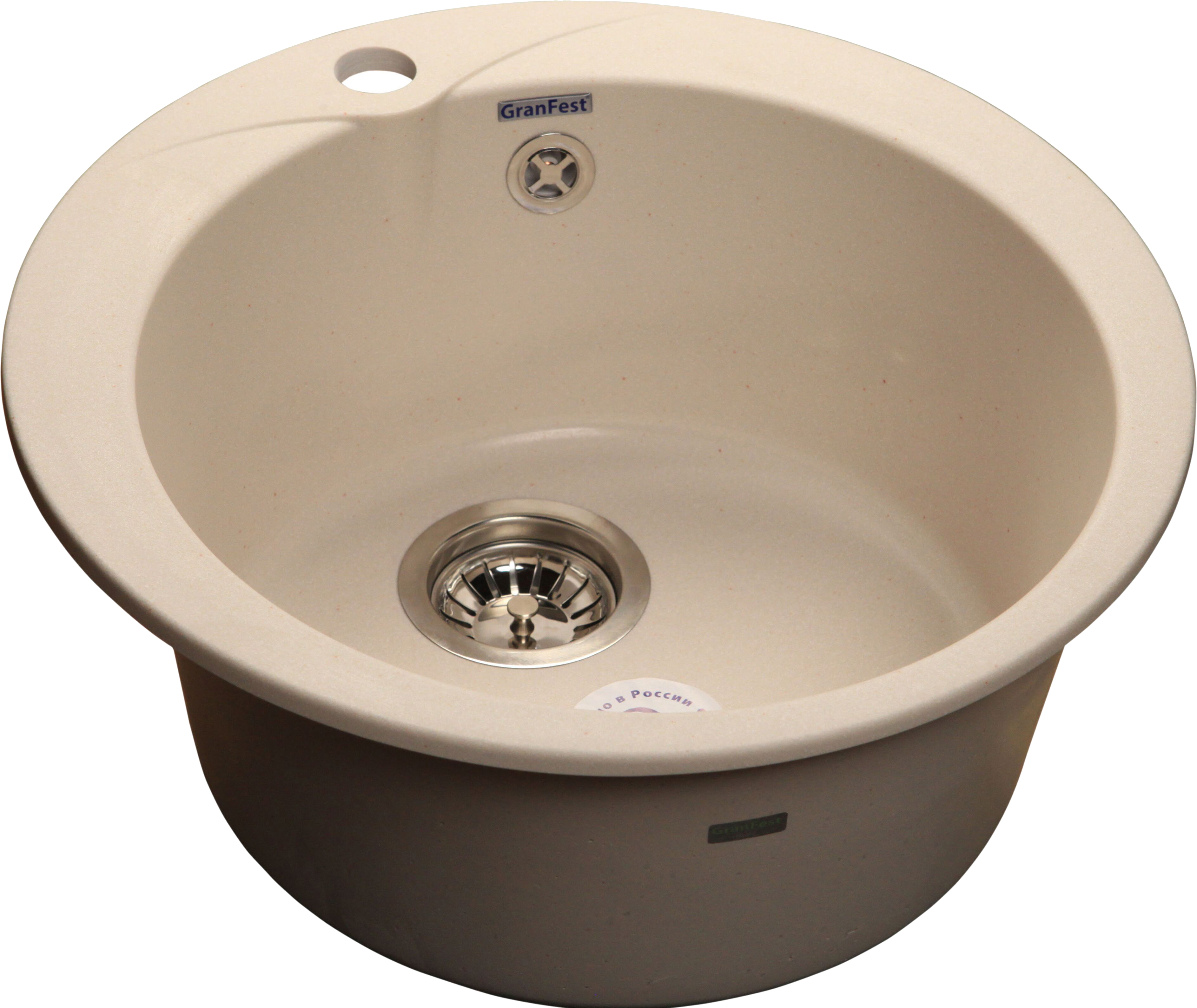 

Мойка кухонная GranFest Rondo R-480 топаз, Бежевый, R-480