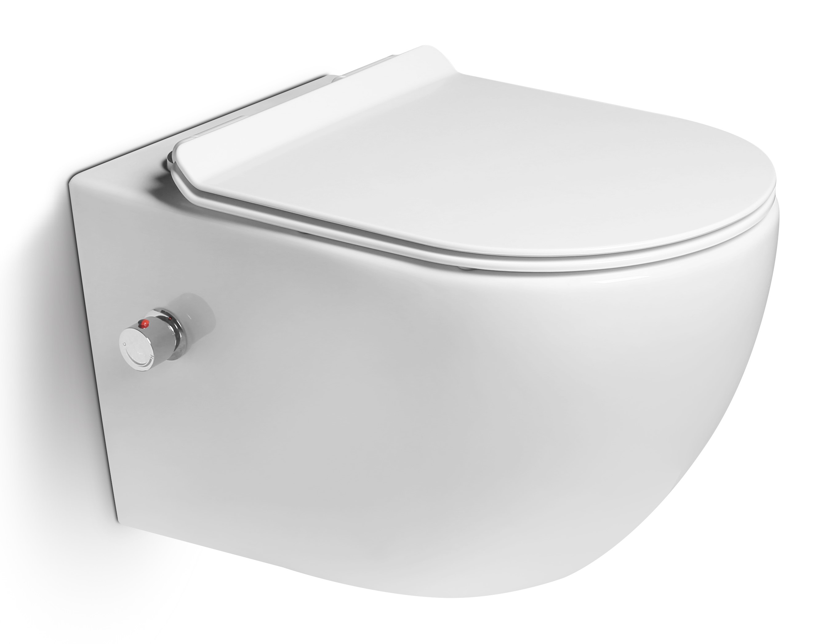 

Унитаз подвесной SantiLine SL-5002SM-BD безободковый, с микролифтом, Белый
