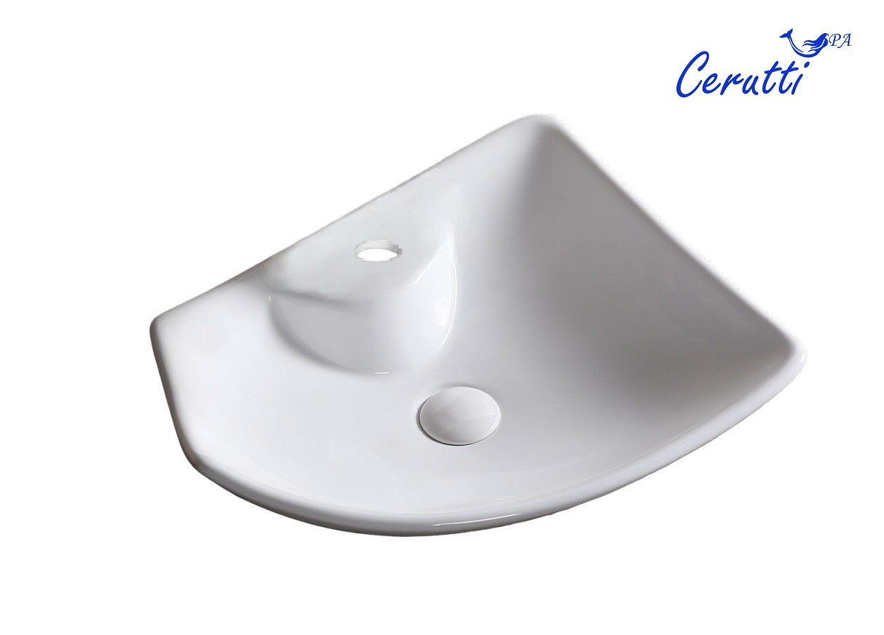 

Раковина Ceruttispa CR7054 50х38 накладная, асимметричная, белый, CR7054