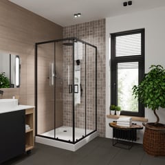 

Душевой уголок Niagara Nova NG-6809-08 BLACK 100x100x190 квадратный, черный (Без поддона), NG-6809-08 BLACK
