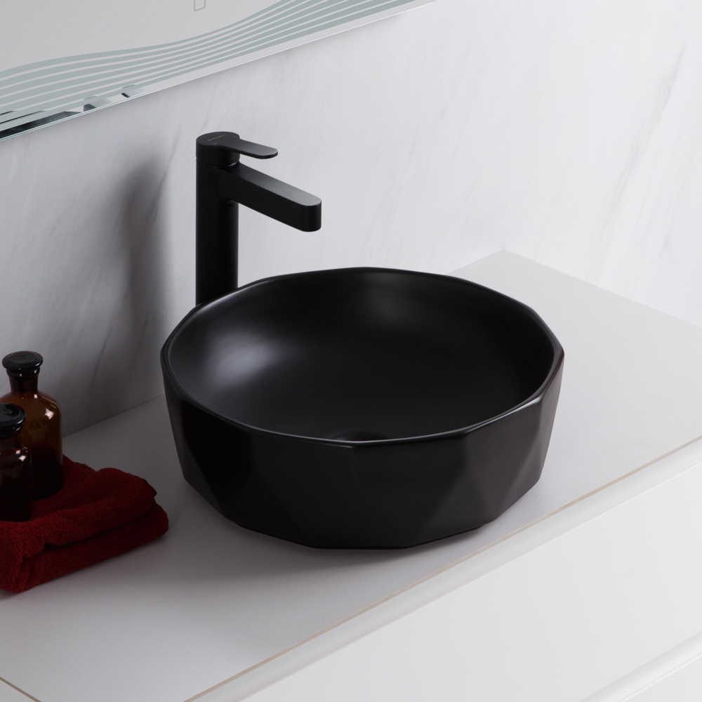 

Раковина BelBagno BB1409H301 накладная 41х41 см, черная матовая, Черный, BB1409H301