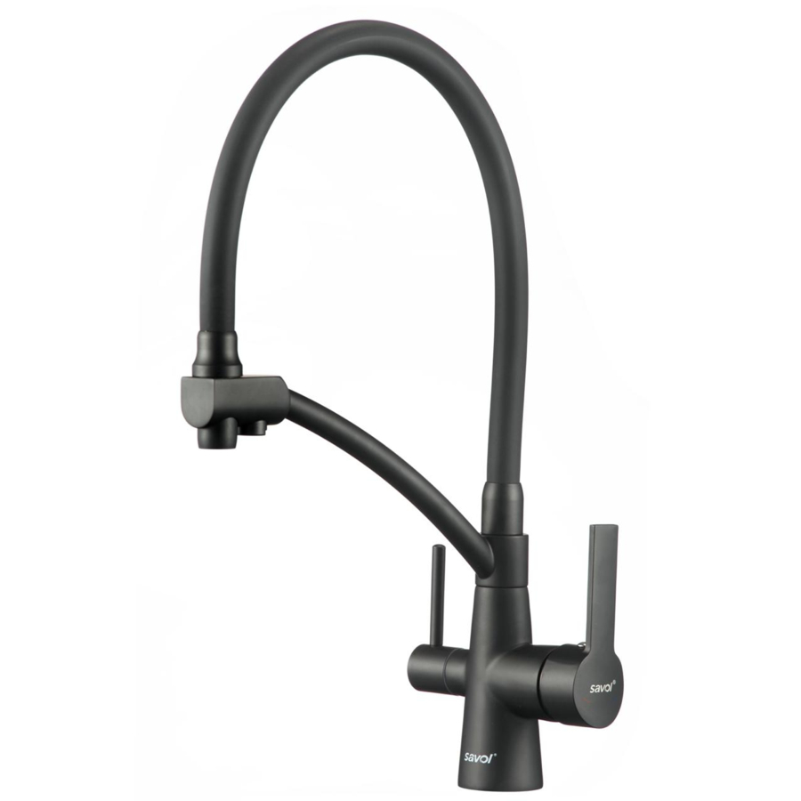 

Смеситель для кухонной мойки Savol S-L1805H-01 черный, S-L1805H-01