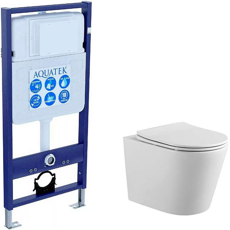 

Комплект инсталляция Aquatek Standart INS-0000012 + унитаз Вега AQ1904-00 с сиденьем микролифт, Белый, SET AQUATEK ВЕГА cmp