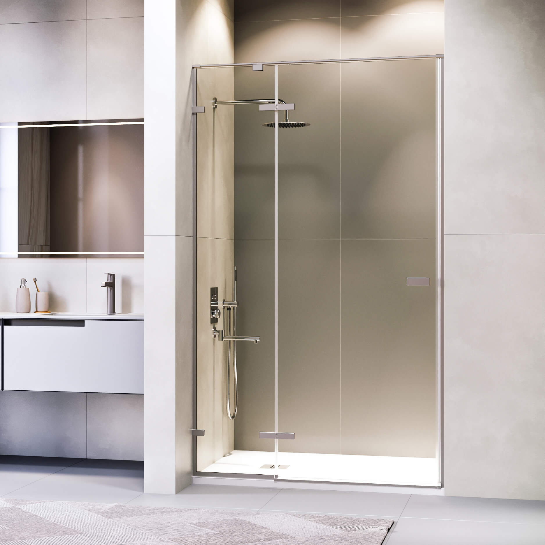 

Душевая дверь в нишу RGW Stilvoll SV-004Gr 160x200 см, профиль серый, стекло прозрачное, SV-004Gr