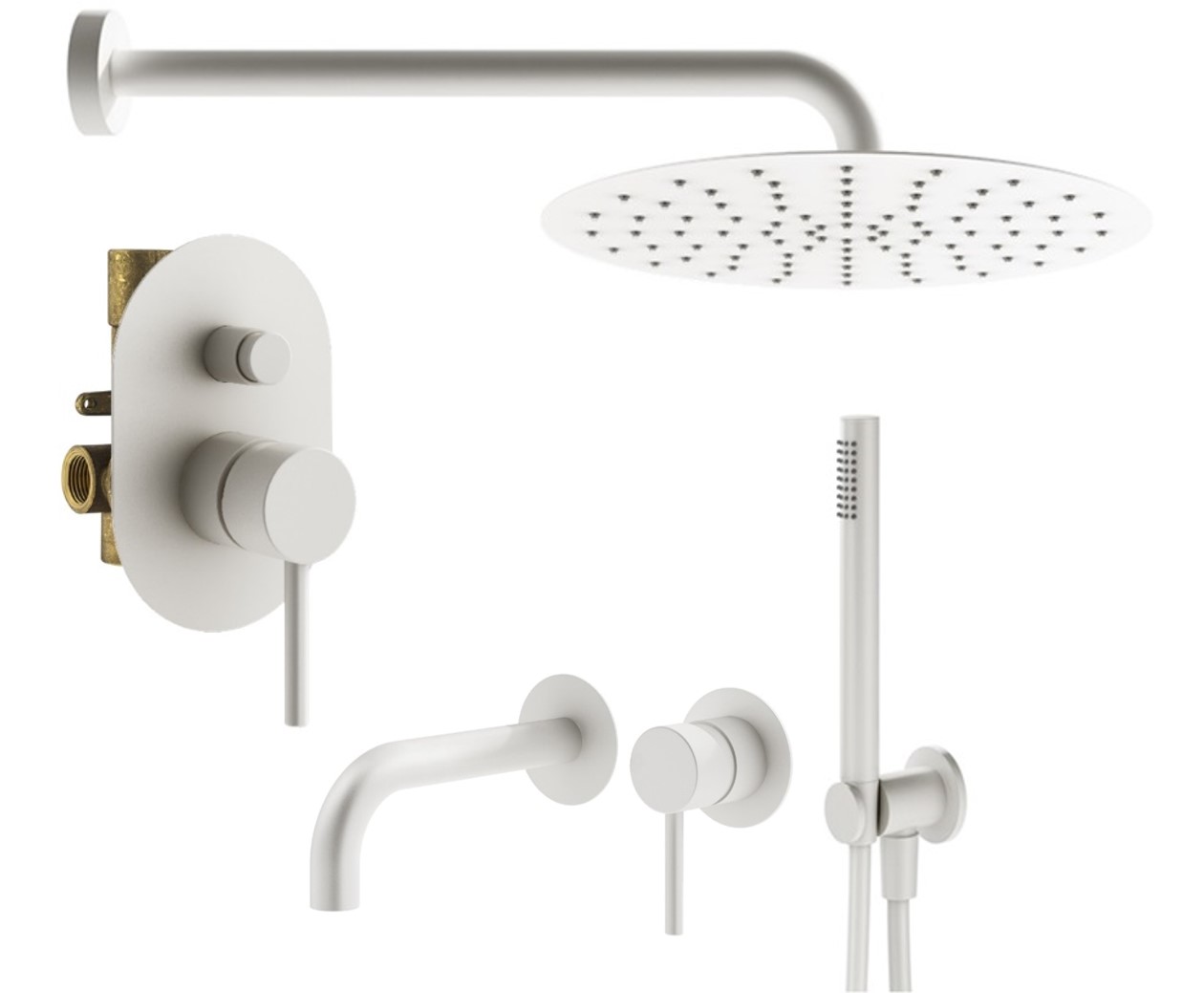 

Душевой комплект Plumberia Selection Ixo KITXO15BO210 белый матовый, KITXO15BO210