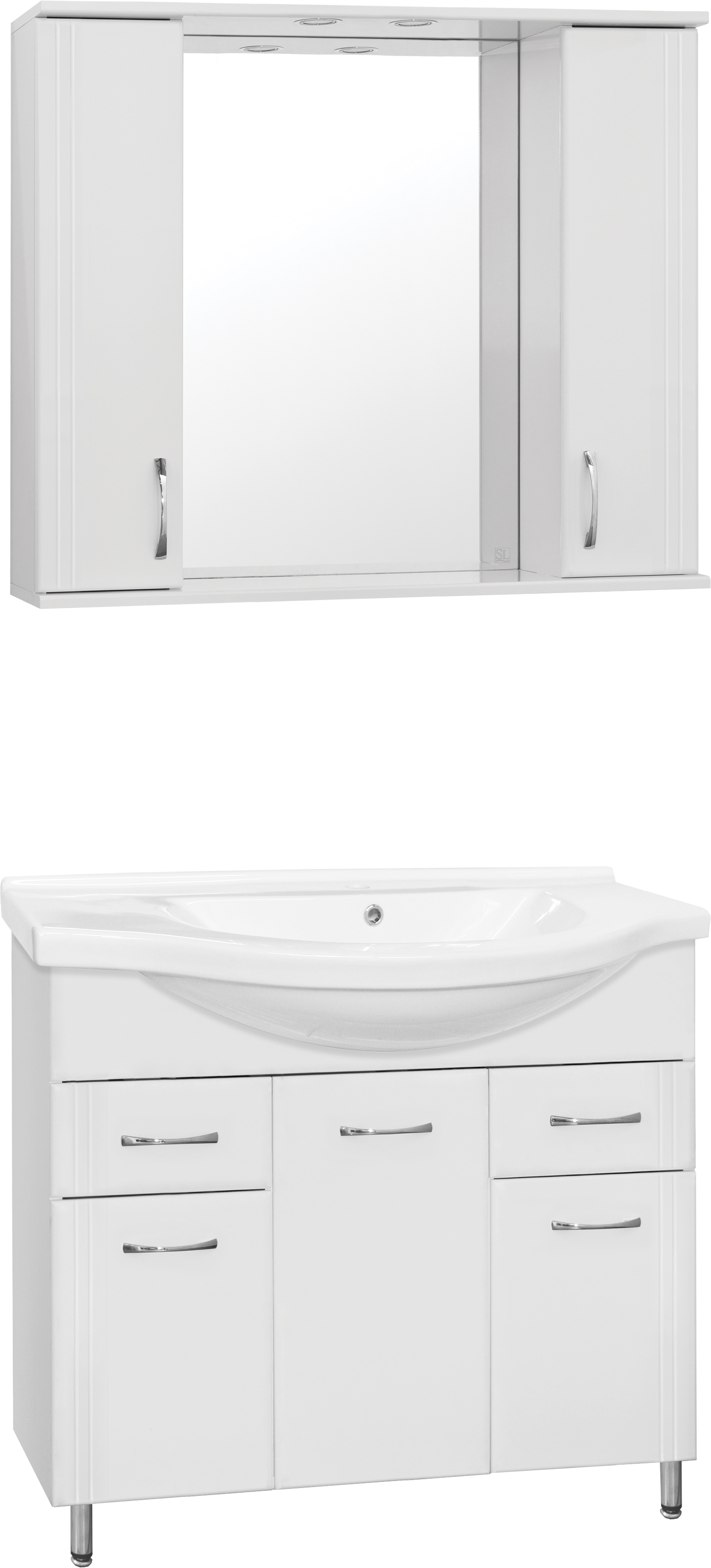

Мебель для ванной Style Line Эко Стандарт №26 100 белая, Белый, Эко Стандарт №26 100