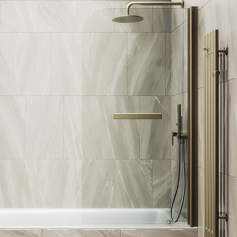 

Шторка на ванну Maybah Glass MGV-776-2 60х140 см, профиль бронза, стекло прозрачное, MGV-776-2