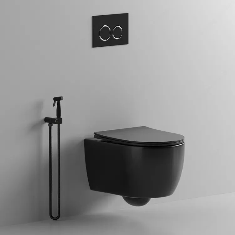 

Унитаз подвесной Ceruttispa Oglio Aria CT9239 с микролифтом черный матовый, CT9239