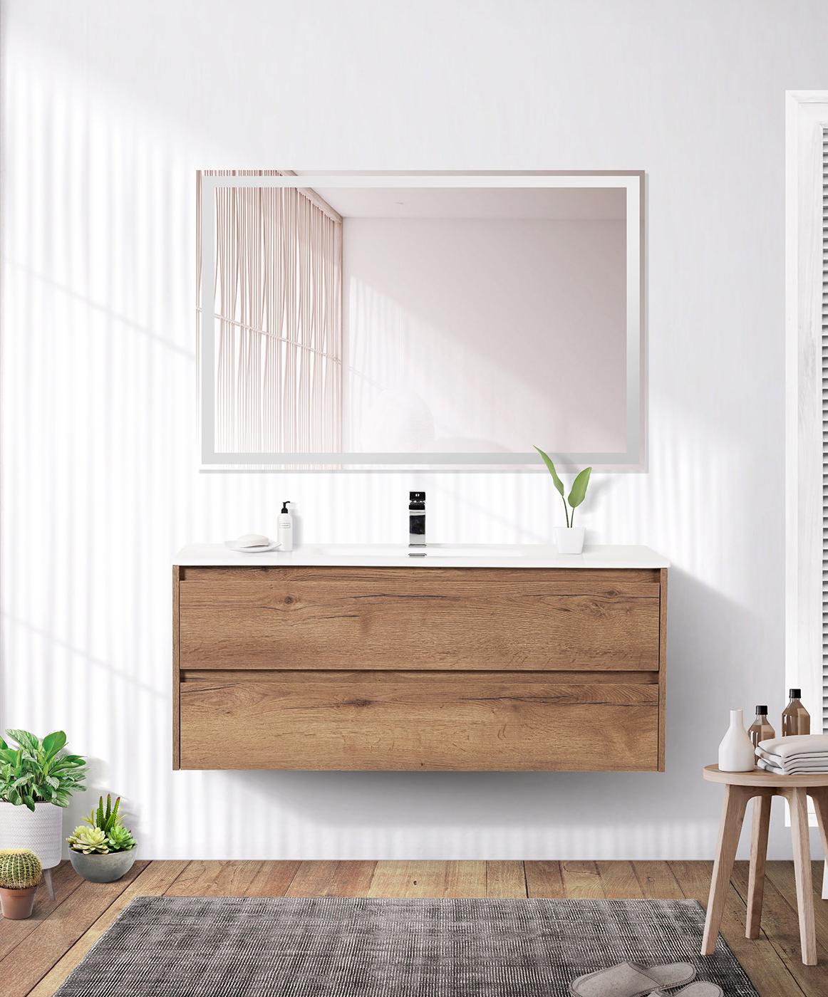 

Мебель для ванной Belbagno Kraft 120 подвесная, Rovere Tabacco, Дерево, KRAFT-1200-2C-SO-2-RT