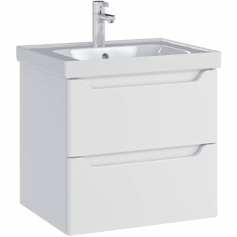 

Тумба с раковиной SanStar Lanciano 60 подвесная, белая, Белый, Lanciano 305.1-1.5.1.