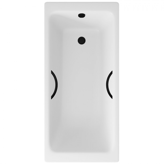 

Чугунная ванна Delice Parallel Comfort 150х70 с черными матовыми ручками, Белый, Comfort DLR220503RB
