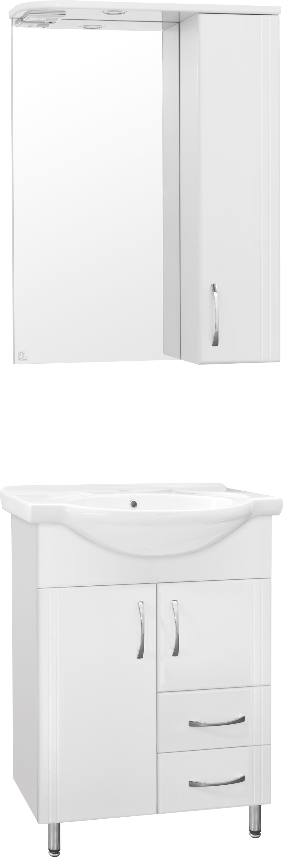 

Мебель для ванной Style Line Эко Стандарт №10/2 60 белая, Белый, Эко Стандарт №10/2 60