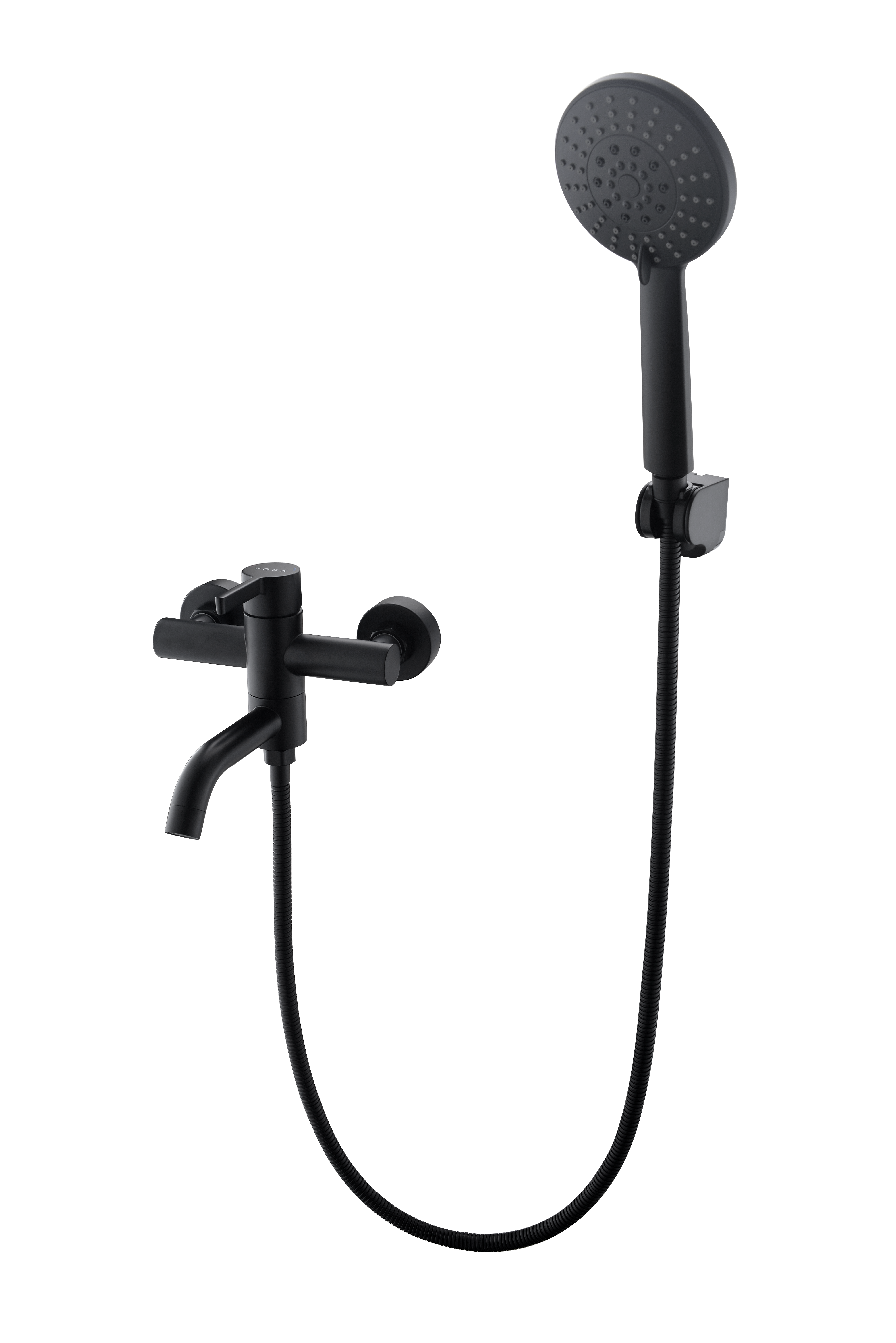 

Смеситель для ванны с душем Voda Vessel VSL54B черный, VSL54B