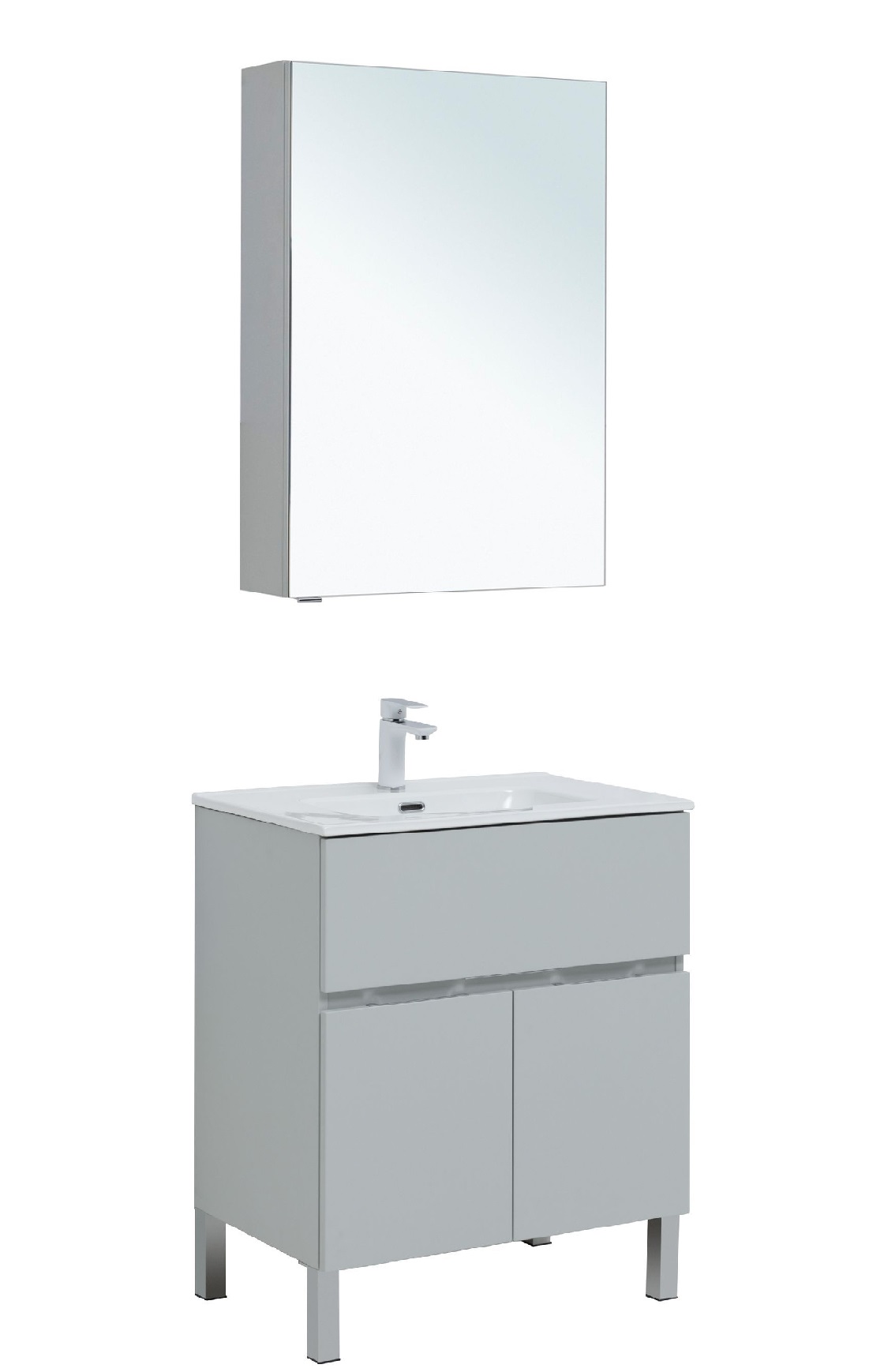 

Мебель для ванной Aquanet Алвита New 70 1 ящик, 2 дверцы, серая, Серый, Алвита New 70
