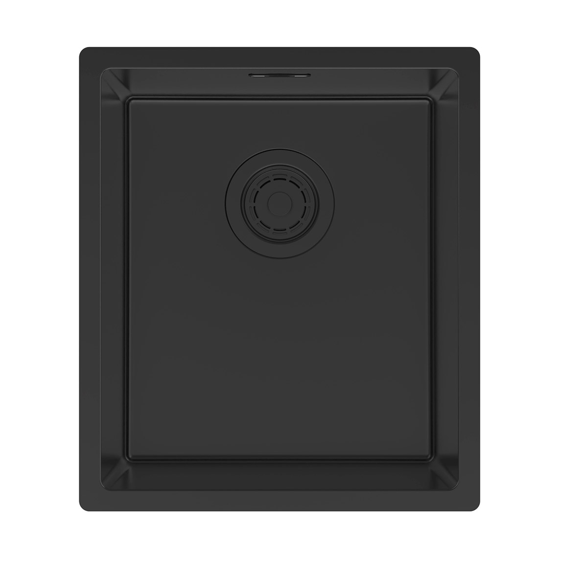 

Мойка кухонная Paulmark LASSAN 38 UNI LA38-MBN 44х38 см, матовый черный, LA38-MBN