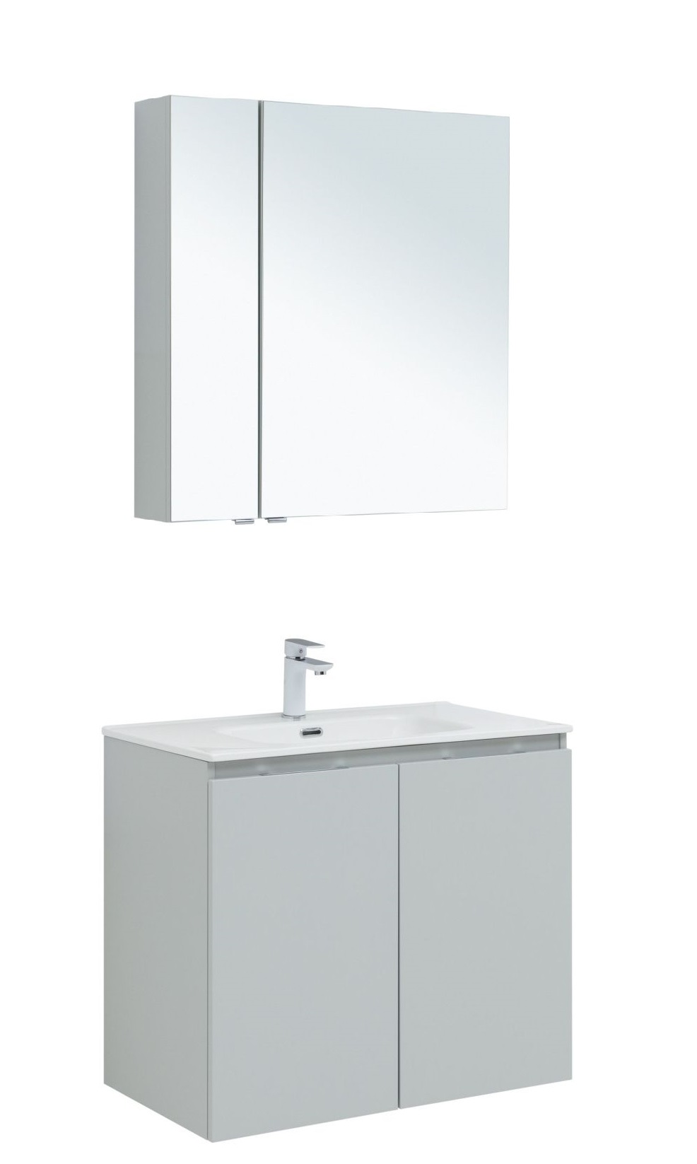 

Мебель для ванной Aquanet Алвита New 80 2 дверцы, серая, Серый, Алвита New 80