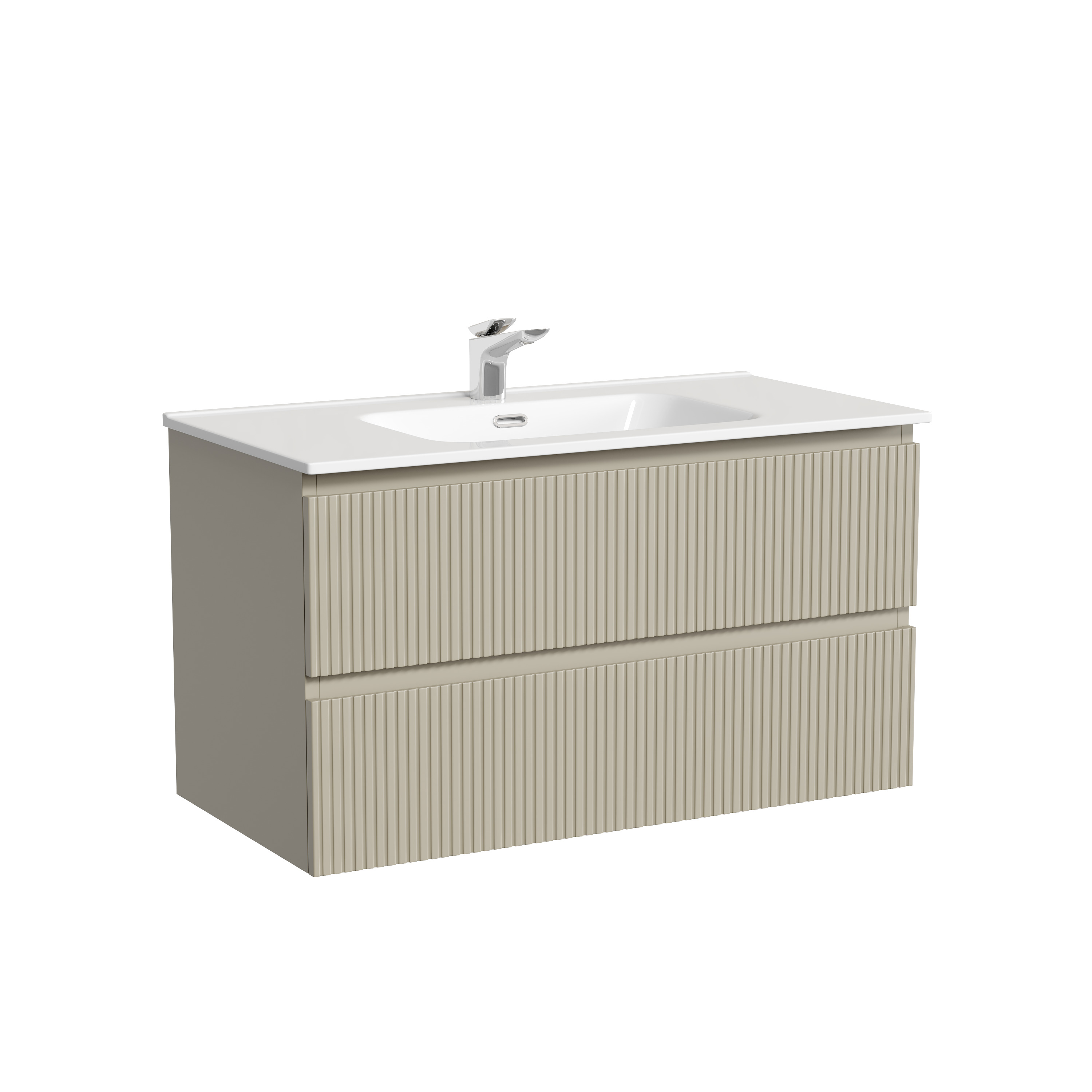 

Тумба с раковиной Sancos Snob T 90 подвесная, 2 ящика, Beige Soft (раковина CN7002), Бежевый матовый, Snob T SNT90CE