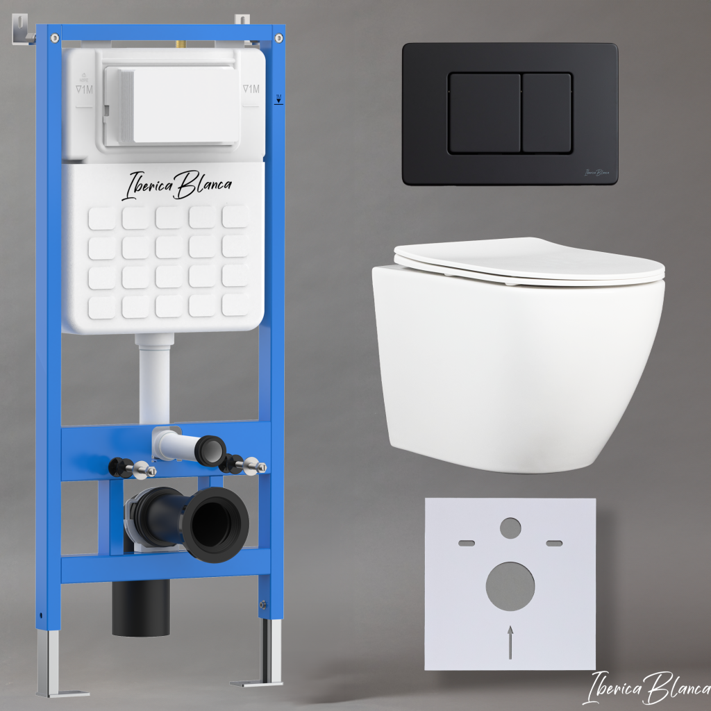 

Комплект 3 в 1 Iberica Blanca инсталляция + унитаз Bilbao Alto IB.BLA.231.1B1 + кнопка смыва Inox-C IB.B011.002.003, Белый, IB001.BLA.231.112