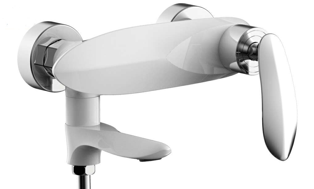 

Смеситель Grocenberg GB8001WC для ванны хром/белый, GB8001WC