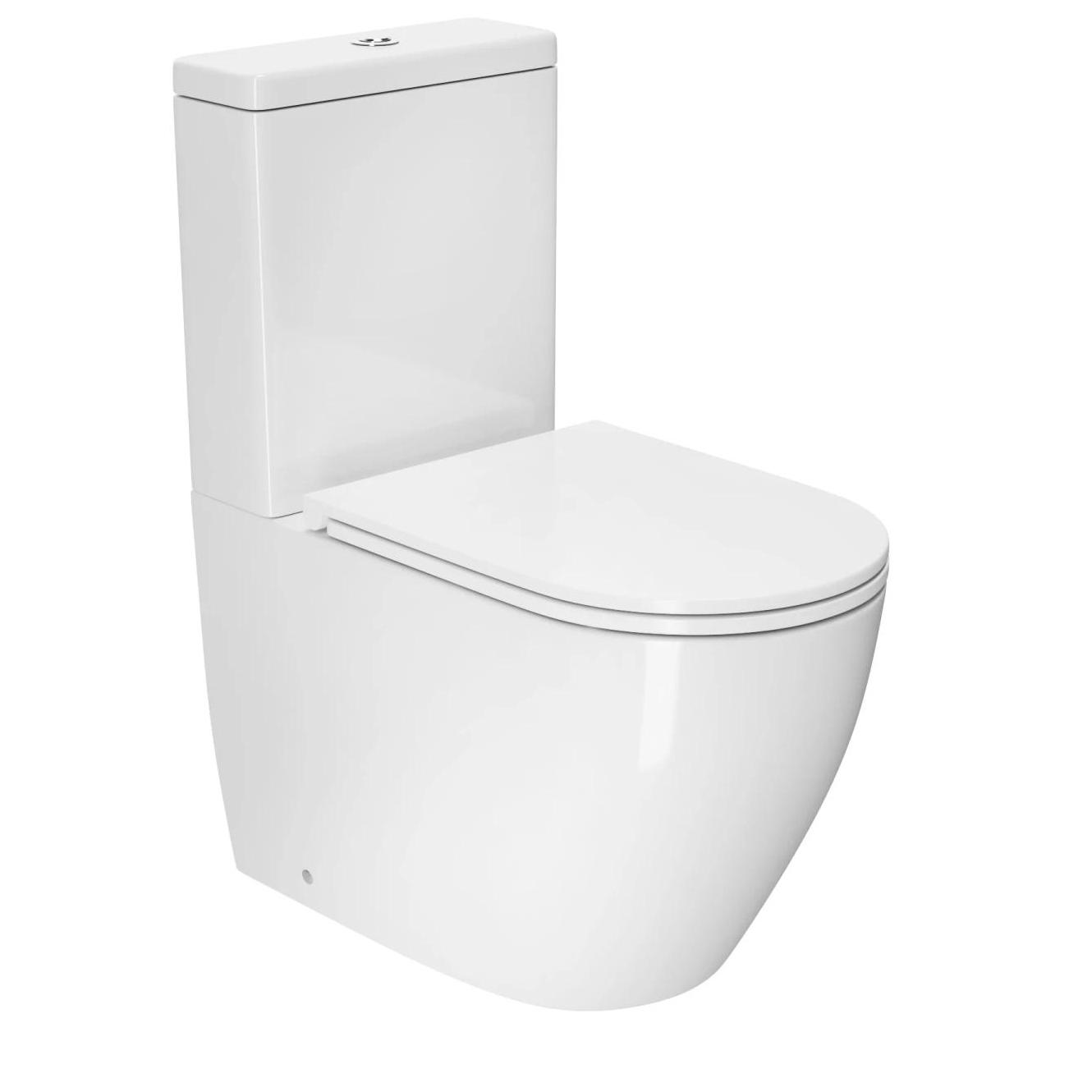 

Унитаз-компакт D&K Matrix DT1397516 безободковый, сиденье с микролифтом, Белый, DT1397516