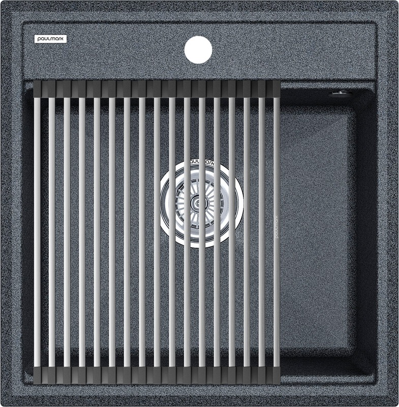 

Комплект мойка+ролл-матт Paulmark PM115051-DG+R375-BS 44,5х36 см, графит, PM115051-DG+R375-BS