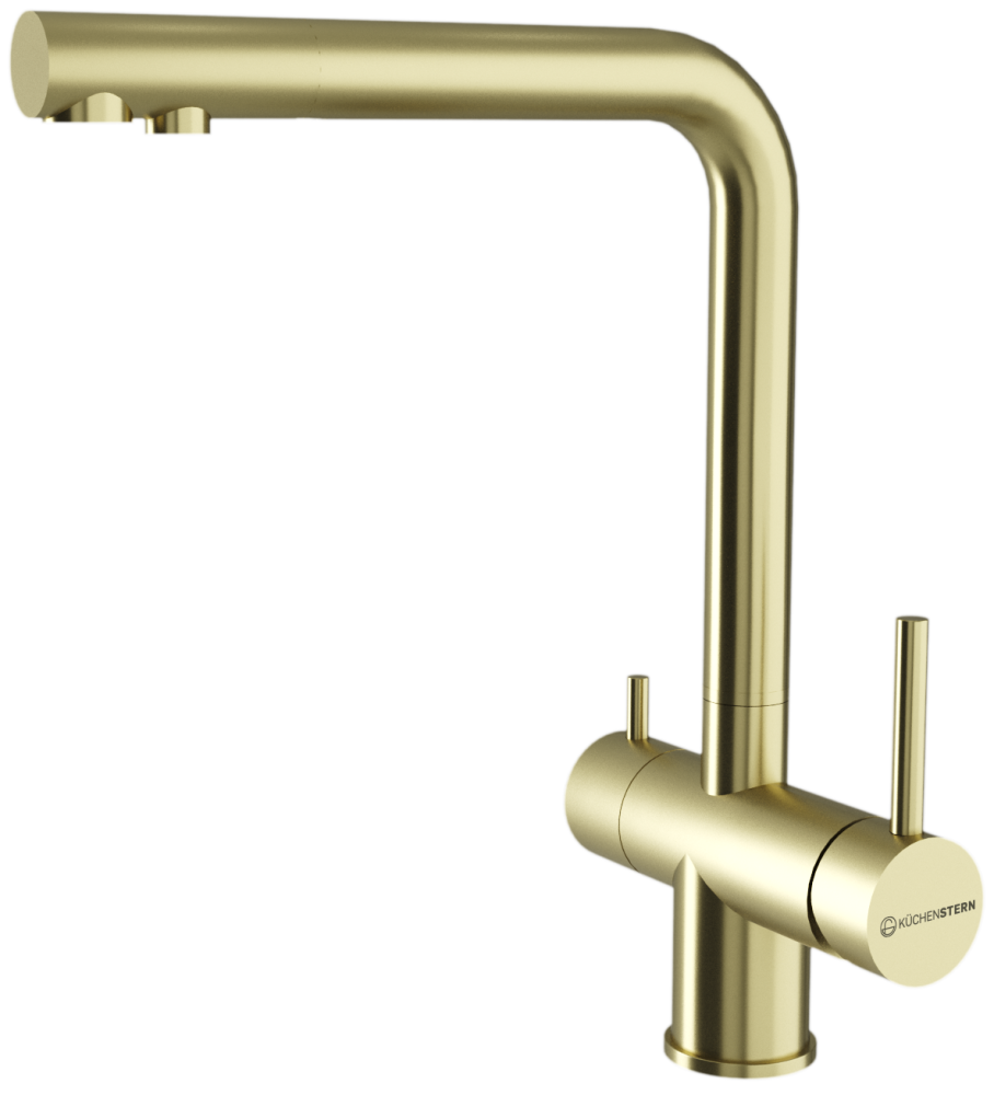 

Смеситель для кухонной мойки KuchenStern FOKUS-FS 401GL40 золото, 401GL40