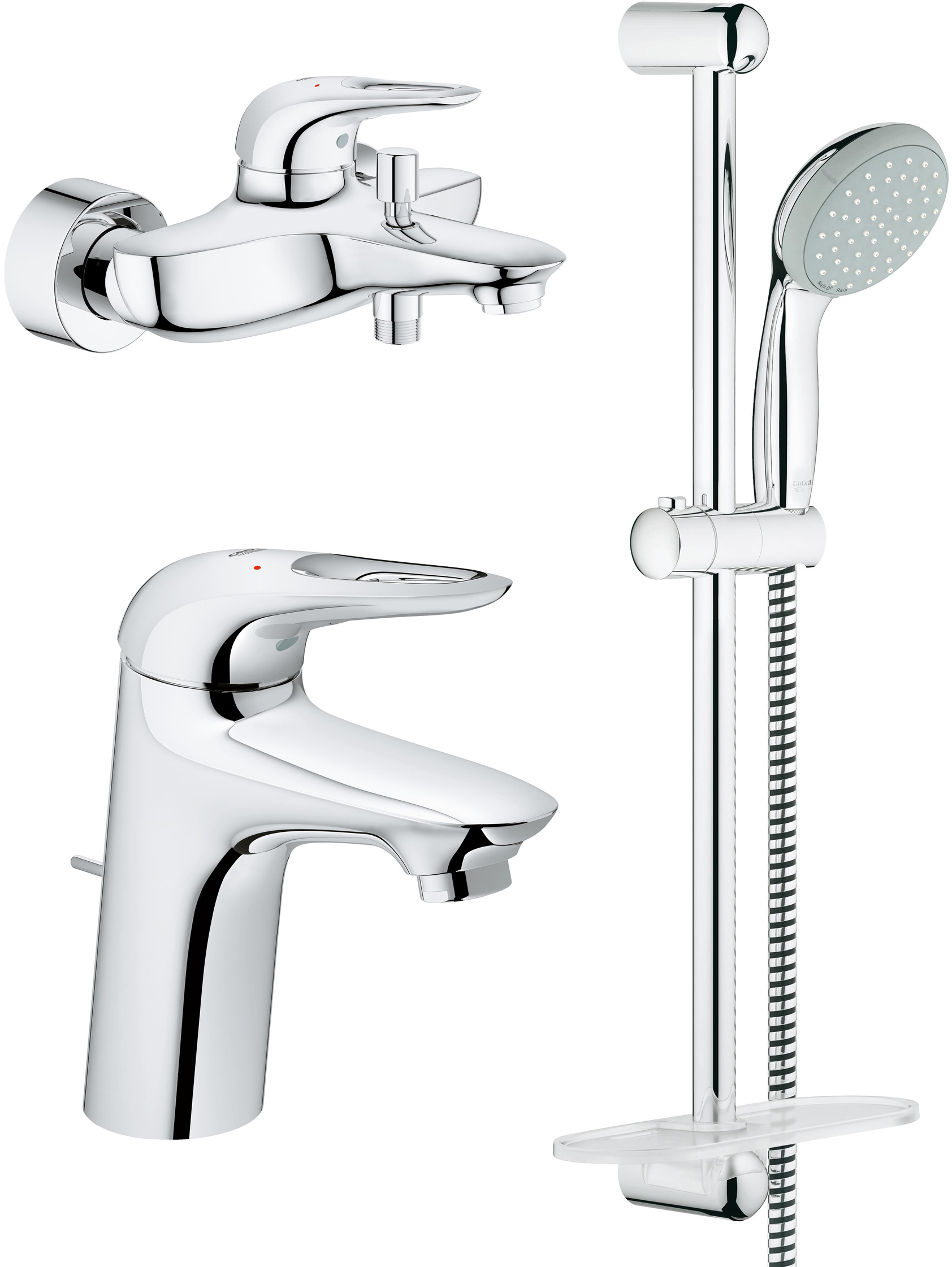 

Комплект для ванной Grohe Eurostyle New 124416, Хром, Eurostyle New 124416