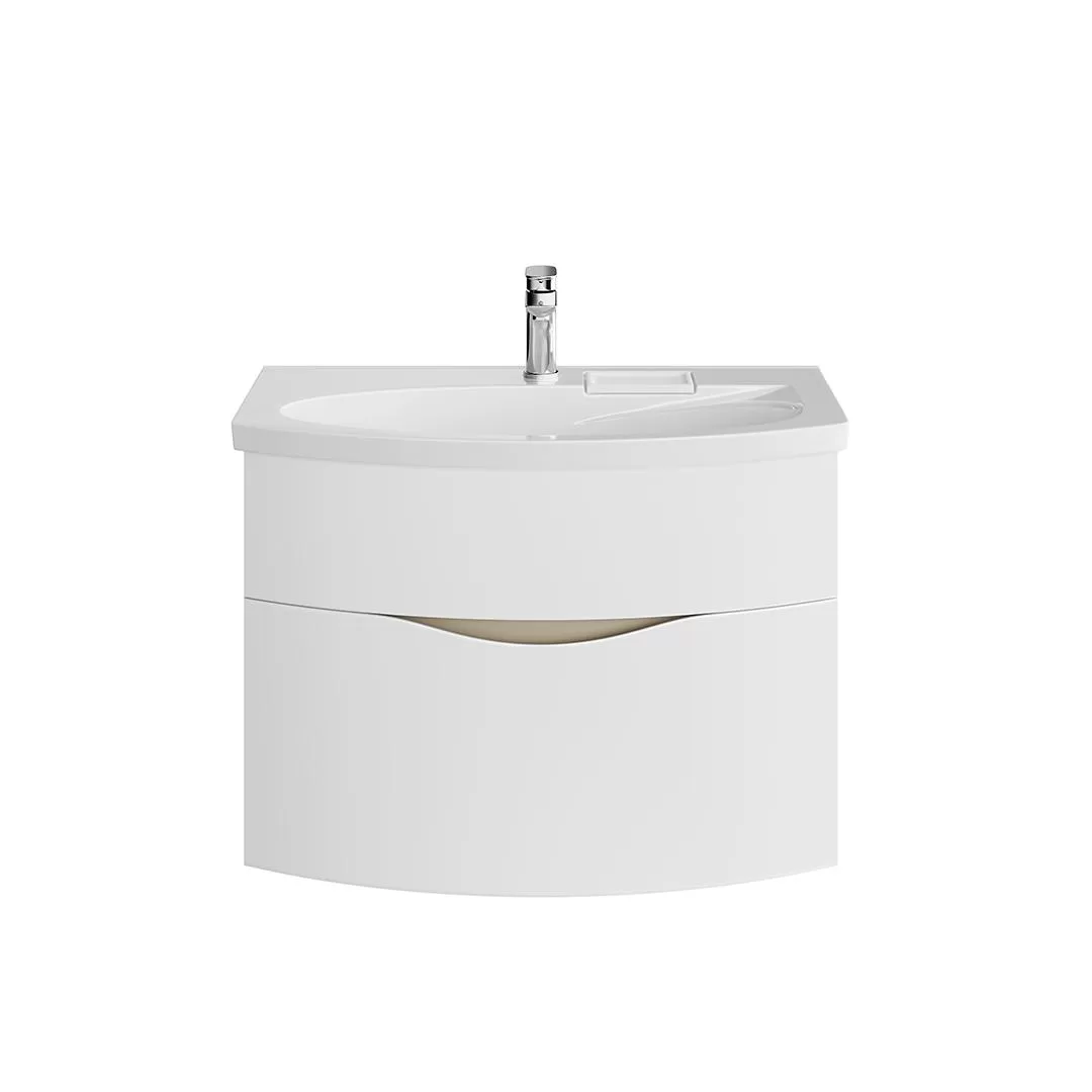 

Тумба с раковиной Kerama Marazzi Riva 80 подвесная, белый матовый, RV.80\WHT.M