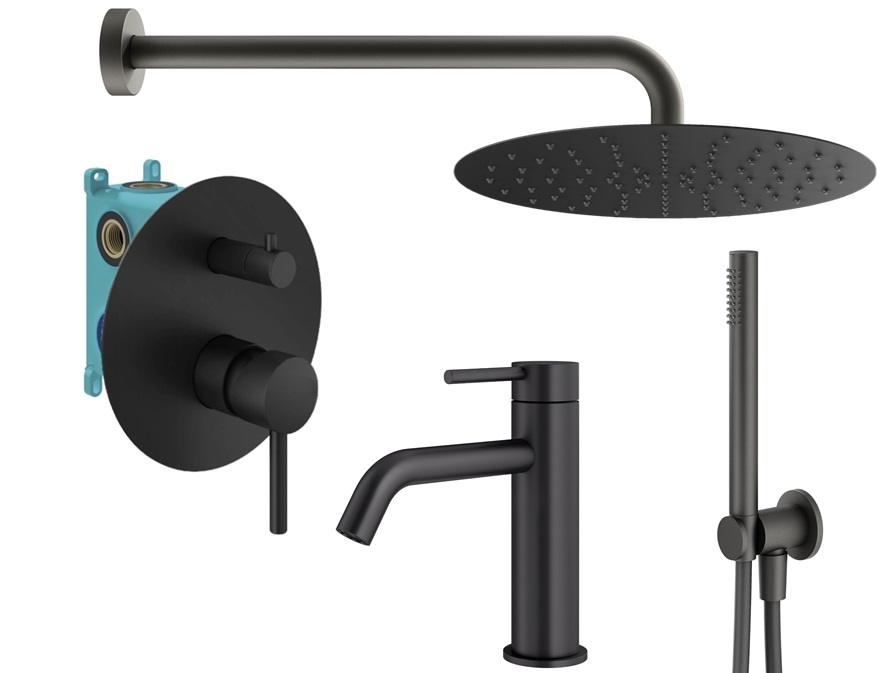 

Душевой комплект Plumberia Selection Ixo KITXO18NO53 черный матовый, KITXO18NO53
