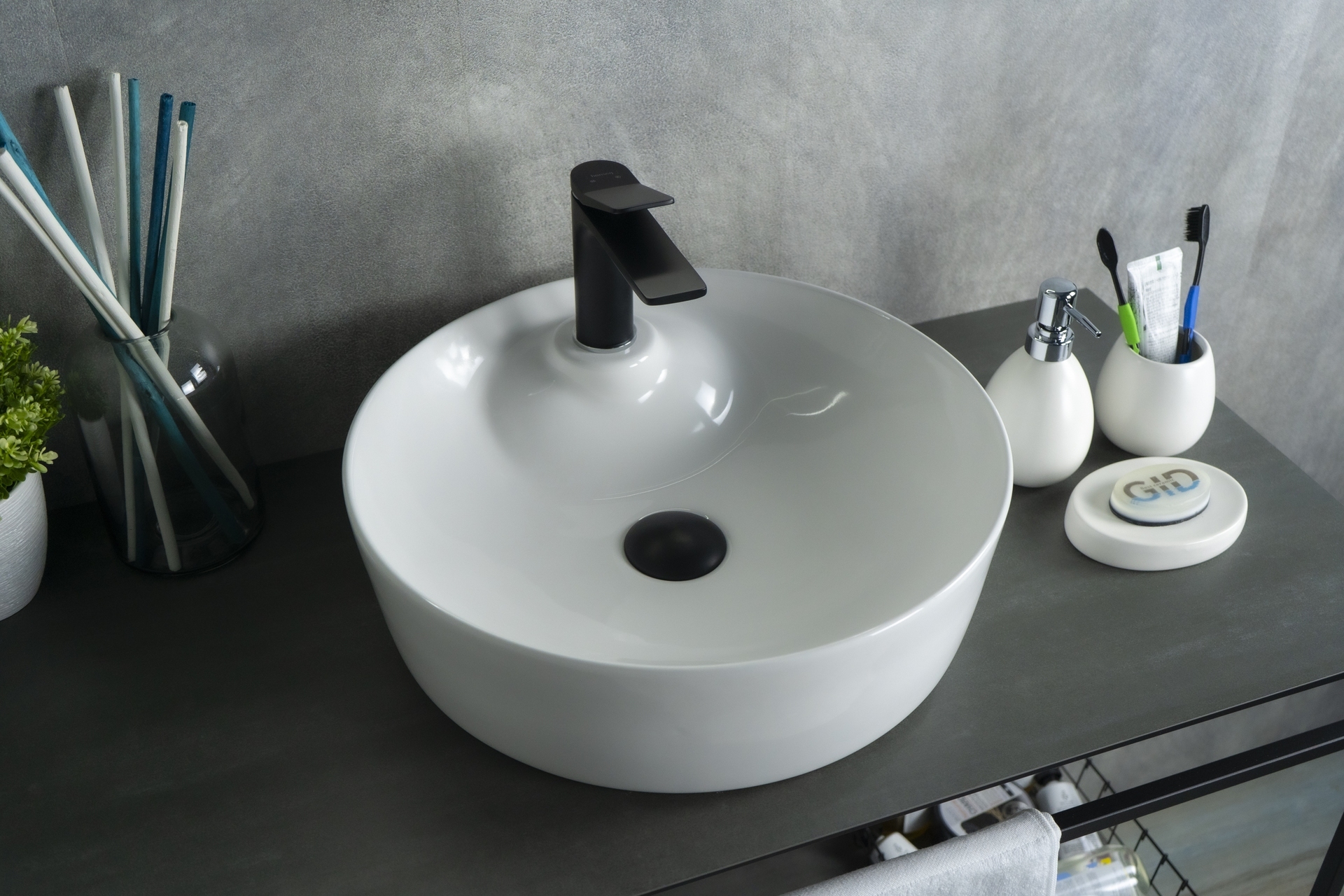 

Раковина Gid Esfera D1306 накладная 44х44 белая, Белый, Esfera D1306