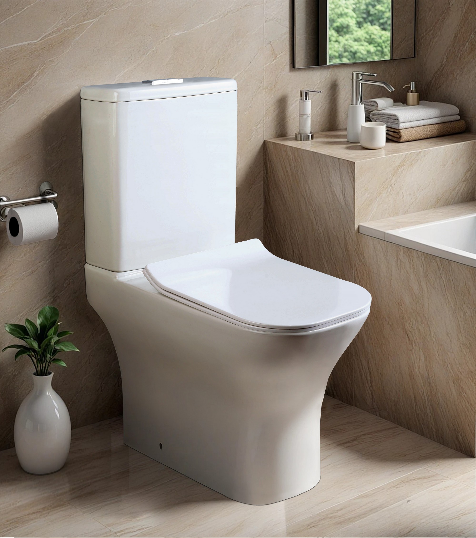 

Унитаз-компакт Ceruttispa Vettore Tornado CT10816 с микролифтом, Белый, CT10816