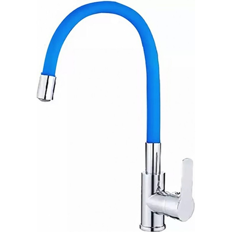 

Смеситель Haiba HB70112-4 для кухни с гибким изливом, синий/ хром, HB70112-4