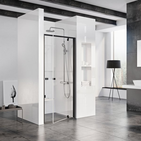 

Душевая дверь в нишу Ravak PDOP1-90 Transparent, профиль черный