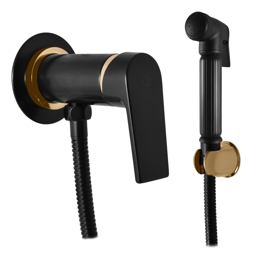 

Гигиенический душ Rav Slezak Colorado CO147/1CMATZ со смесителем, Черный / золото, Colorado CO147/1CMATZ