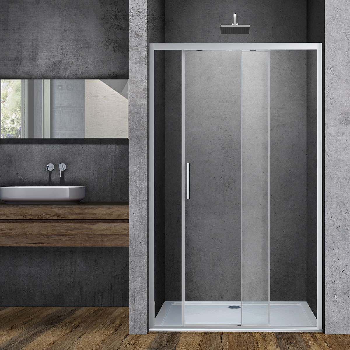 

Душевая дверь в нишу Vincea Soft 120х195 профиль хром, стекло прозрачное, Soft 120х195