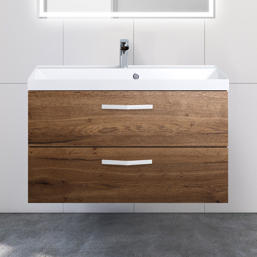 

Тумба с раковиной BelBagno Aurora 90 rovere tabacco, Темное дерево, Aurora 90