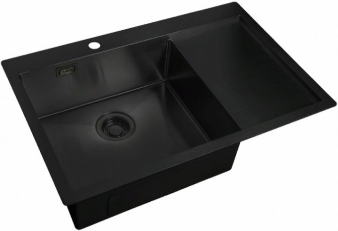 

Мойка кухонная Zorg Light ZL R 780510-L GRAFIT, Черный