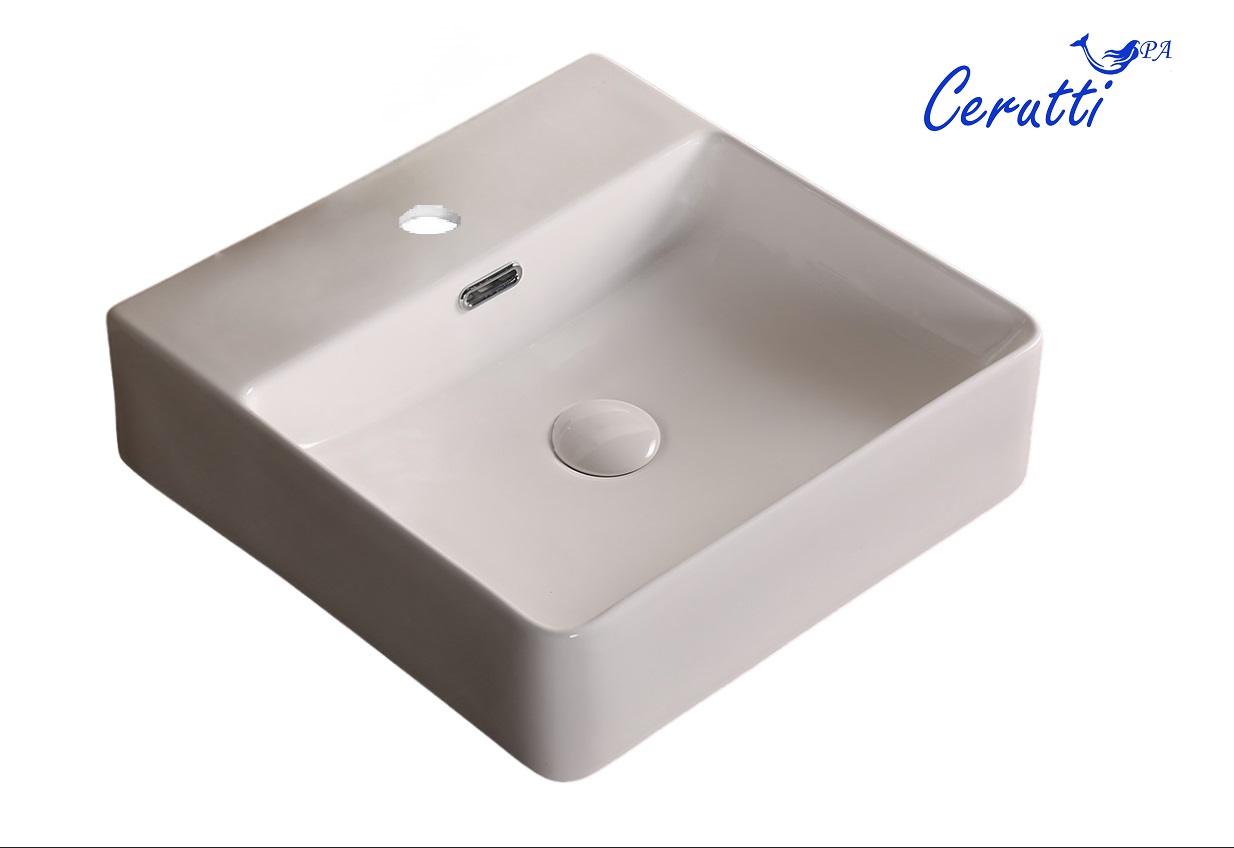 

Раковина Ceruttispa CR7602B 42х42 накладная, белая, Белый, CR7602B