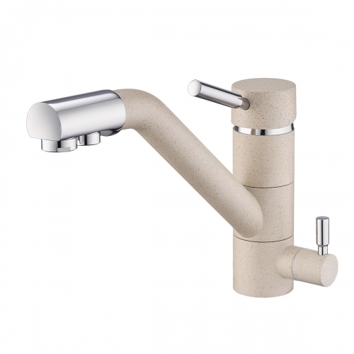 

Смеситель Emar Quartz ЕС - 3008 для кухни берилл, Бежевый, ЕС - 3008