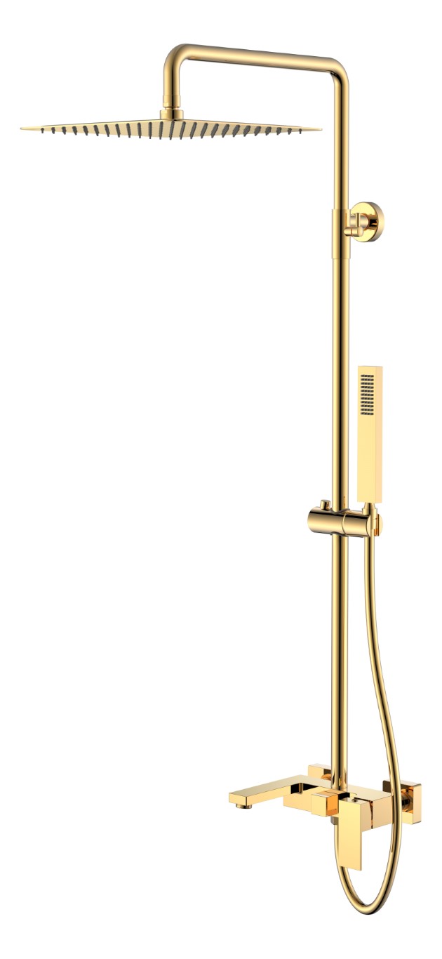 

Душевая стойка Boheme Qubic 478-G золото глянцевое, Золотой, Qubic 478-G