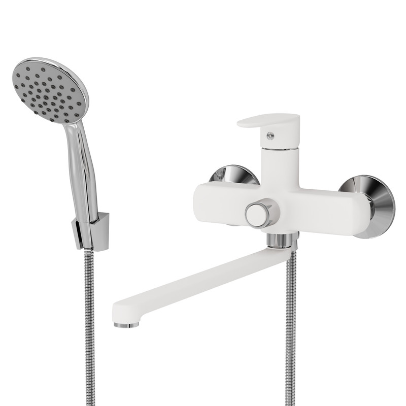

Смеситель для ванны с душем Aringa Рейн AR02002WH белый, AR02002WH