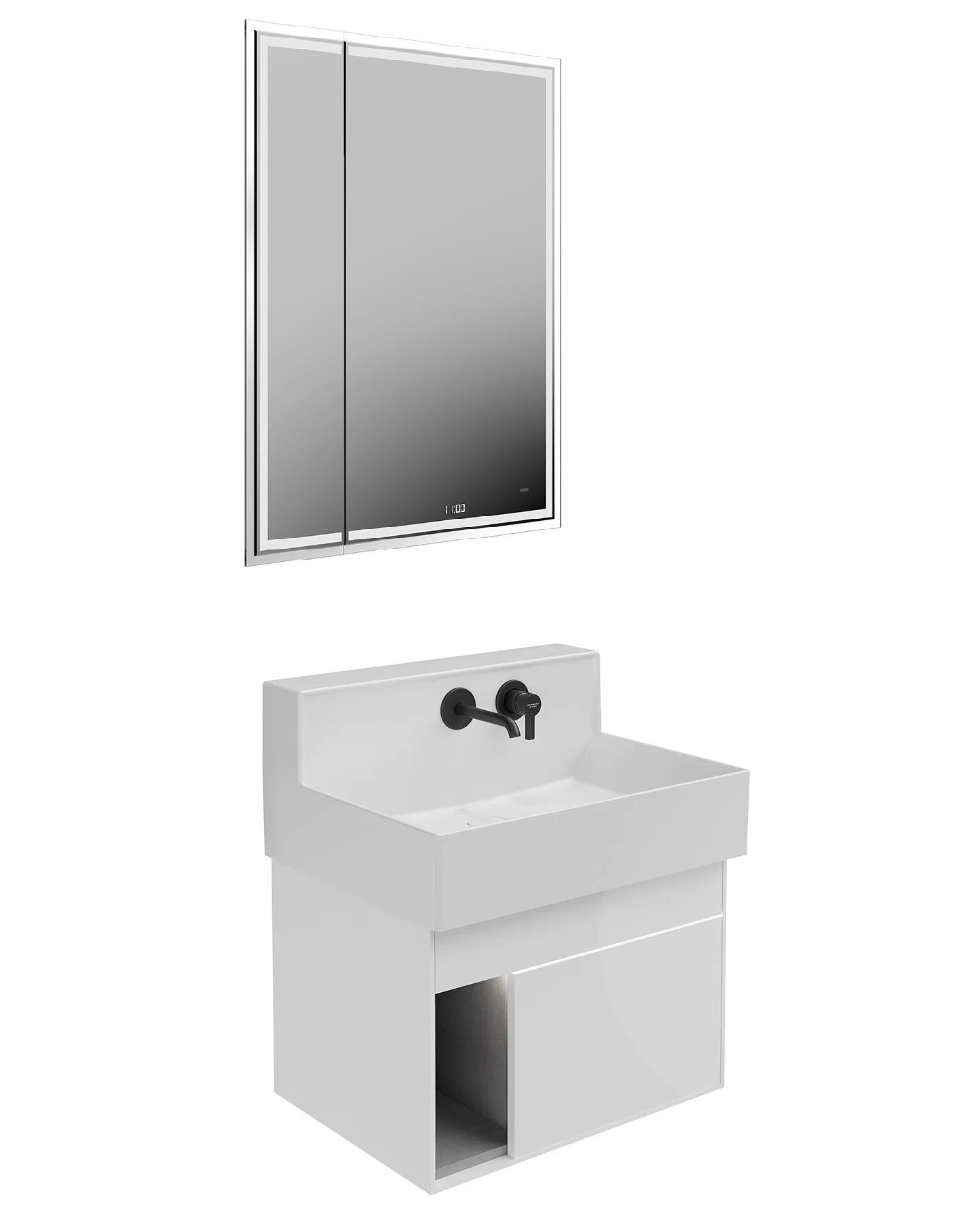 

Мебель для ванной Kerama Marazzi Logica M 65 подвесная, 2 ящика, белый, LO.M.65\WHT