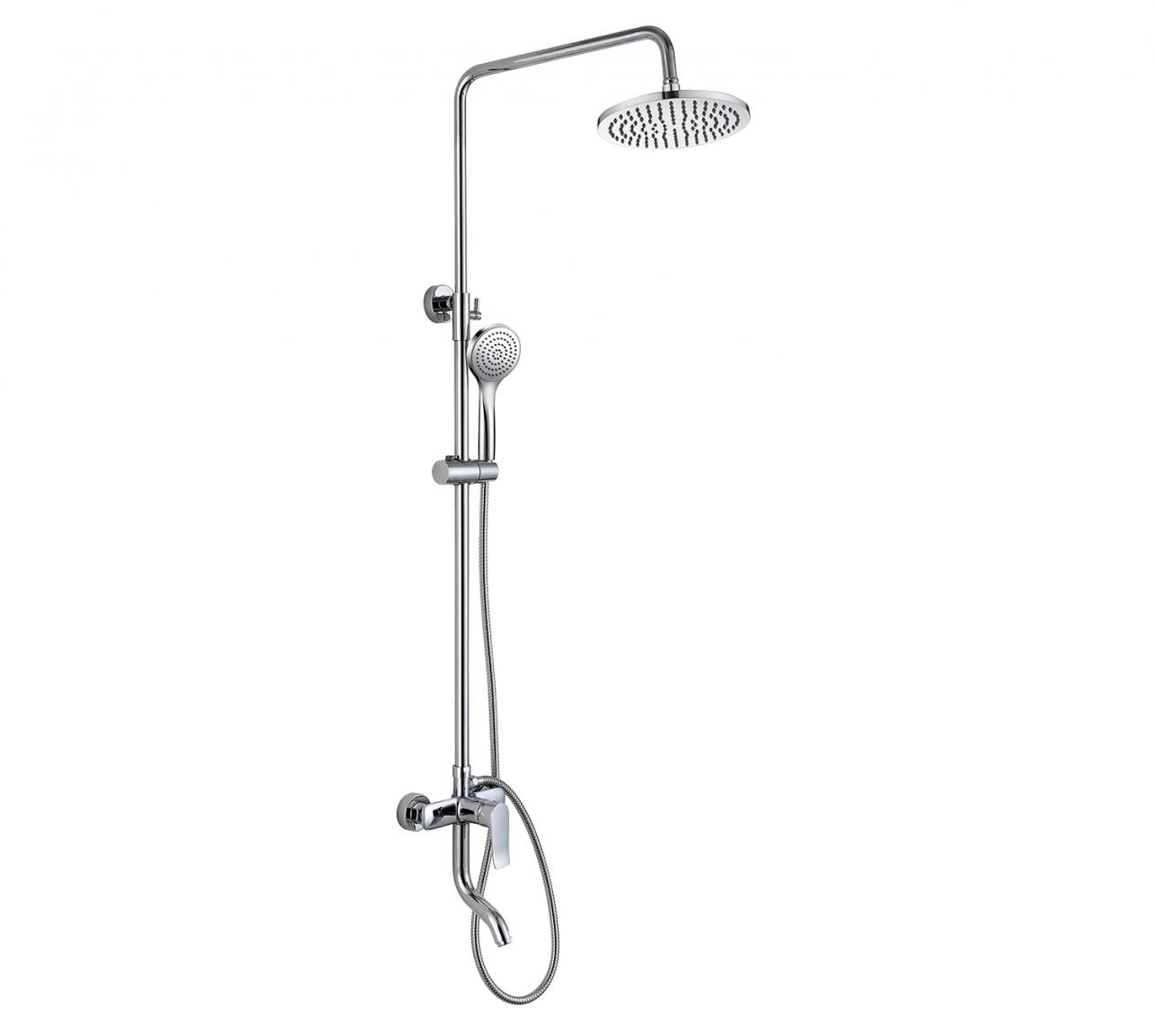 

Душевая стойка Bravat Emeralda F6337371CP-A-RUS со смесителем для ванны, Хром, F6337371CP-A-RUS