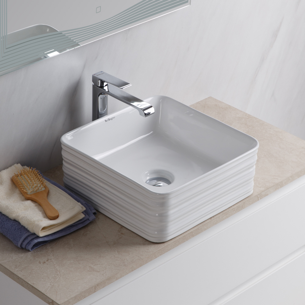 

Раковина BelBagno BB1421 накладная 38,5x38,5 см, белая, Белый, BB1421