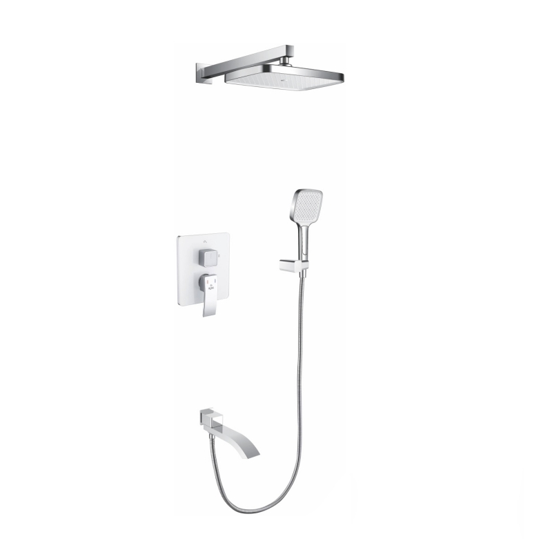 

Душевая стойка Rose R1535F встраиваемая белая/хром, Белый, R1535F
