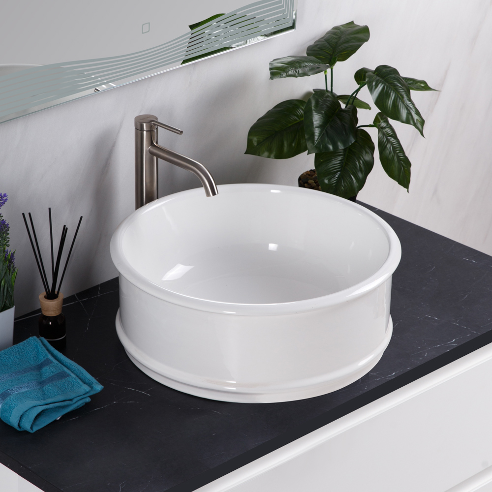

Раковина BelBagno BB1383 накладная 45x45 см, белая, Белый, BB1383
