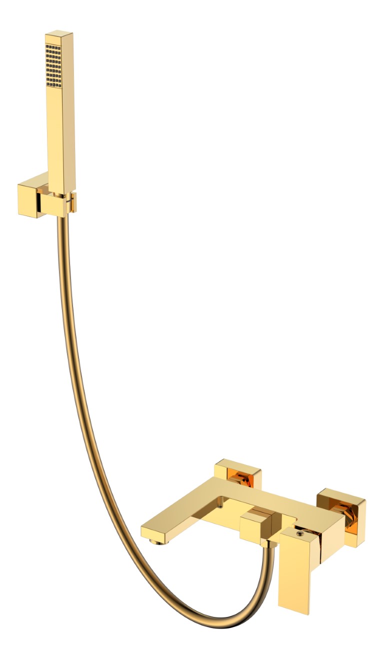 

Смеситель Boheme Qubic 473-G для ванны с душем, золото глянцевое, Qubic 473-G